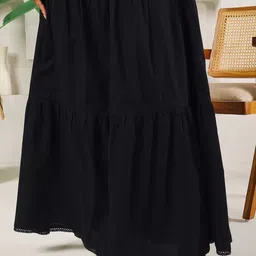 FIORRA Cotton Tiered Maxi Skirt image 4
