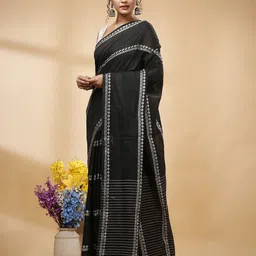SLAGHA Woven Design Zari Taant Saree image 5