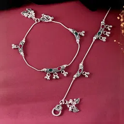 VOJ Silver-Plated Artificial Beads Anklet-picture-33