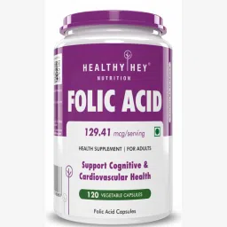 HealthyHey Nutrition Folic Acid - 120 Veg Capsules-image-38