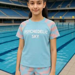 bubble berry Girls Printed Psychedelic Sky 2-Piece Swim Set-picture-22