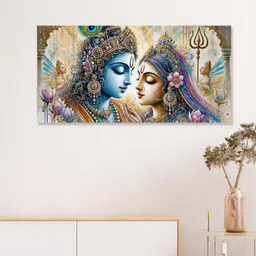 nestroots Blue & Gold-Toned Canvas Religious Wall Paintings-image-97