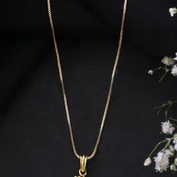 Anouk Gold-Plated American Daimond Stone-Studded Pendants With Chain-picture-14