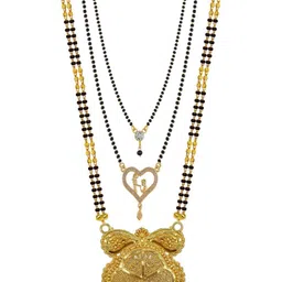 Bhanu diam Gold-Plated Brass Mangalsutra-picture-39