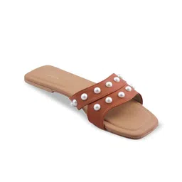 D LORZERI Women Embellished Open Toe Flats image 3