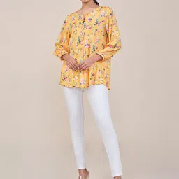 Global Desi Women Floral Printed Top image 3