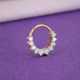GIVA 14KT Gold Triangular Charm Nose Ring With Lab-Grown Diamond-picture-37