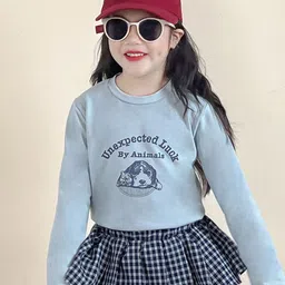 LULU & SKY Girls Round Neck Graphic Print Long Sleeve T-shirt-picture-27