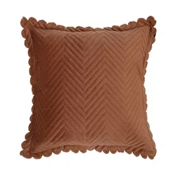 SOKNACK Brown Set of 5 Geometric Velvet Square Cushion Covers image 2