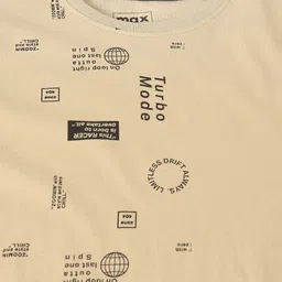 max Boys Typography Printed Round Neck T-shirt image 4