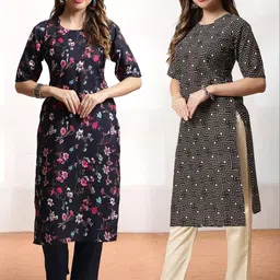 SZN Women Printed Regular Kurta with Trousers-picture-21