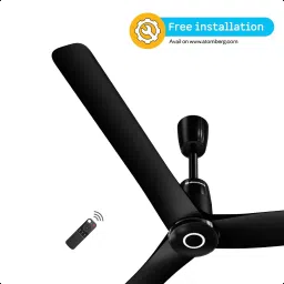 atomberg Aris Contour Smart 5 Star 1200mm 3 Blade BLDC Motor Smart Ceiling Fan with Remote (LED Indicators, Midnight Black) image 3