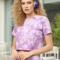 CORSICA Tie and Dye Cotton Crop Top-image-3