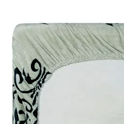 REALDREAM Teal Floral 300 TC King Bedsheet with 2 Pillow Covers image 4