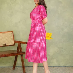 Label Ceres Print Fit & Flare Midi Dress image 4