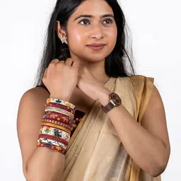 Taasha Craft Set Of 10 Handcrafted Cotton Thread Bangles image 5