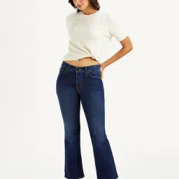 levi's Women's 315 Blue Flared Fit High Rise Jeans image 1