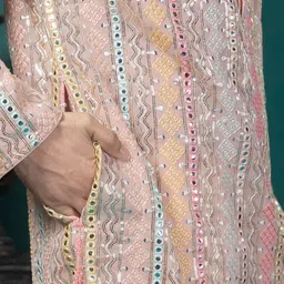 EKYAA Men Printed Thread Work Kurta image 4