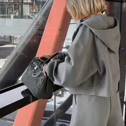 HERE&NOW Hooded Neck Sweatshirt & Shorts Co-Ords image 5