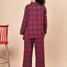 Secret Wish Women Checked Night suit image 5