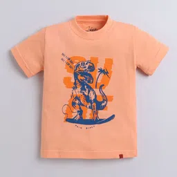 Tiny Toonzzz Boys Pack of 2 Graphic Printed Round Neck Pure Cotton T-shirts image 5