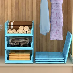 Aura Blue Set of 6 Regular Drawer Organiser Organisers image 2