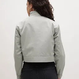 The Roadster Life Co. Mock Collar Crop Tailored Jacket image 3