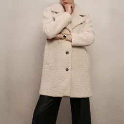 Vero Moda Women Single-Breasted Notched Collar Overcoat-picture-17