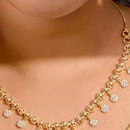 IMITATION BAZAAR Gold-Plated American Diamond-Studded Jewellery Set-picture-32