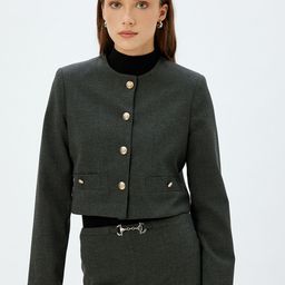 Koton Women Crop Bomber Jacket-picture-21