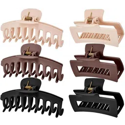 LEKZOW Women Set of 6 Matte Claw Clip-picture-16