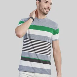 BE POSITIVE Men Striped Round Neck Slim Fit T-shirt-picture-23