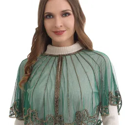JEDCO Women Embroidered Crop Ethnic Shrug-picture-23