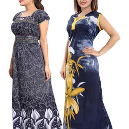 Inner Beats Pack Of 2 Cotton Blend Nightdress image 3