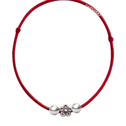 Darshraj Women 1 Piece Sterling Silver Balls & Flower Studded nylon Thread Anklet-picture-24
