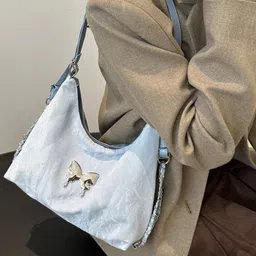 StyleCast Women Solid Baguette Embellished Shoulder Bag-picture-11