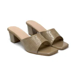 DressBerry Textured Party Block Sandals image 3