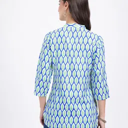 Anouk Rustic Conversational Printed Mandarin Collar Straight Kurti image 4