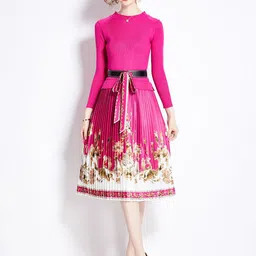 JC Collection Floral Print A-Line Midi Dress-picture-30