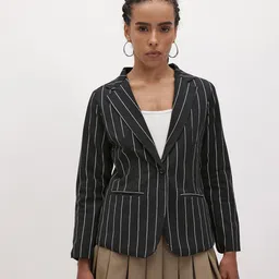 R.Code by The Roadster Life Co. Striped Single-Breasted Blazer image 5