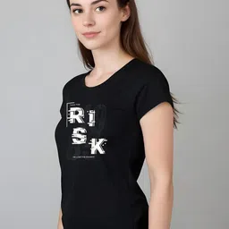 SMARTEES Women Typography Printed Extended Sleeves Slim Fit T-shirt image 4