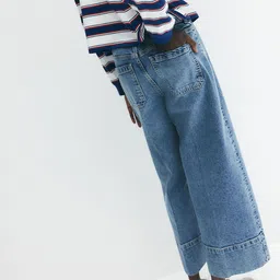 H&M Wide High Cropped Jeans image 5
