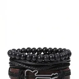 P. R. PRINTS Unisex Leather Multistrand Bracelet image 3