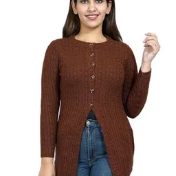 Ogarti Women Round Neck Longline Cardigan-picture-15