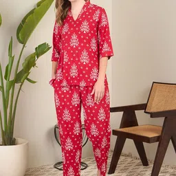 July Women Bohemian Printed Kurti & Pyjamas Night suit-image-81