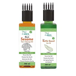 ANI'S Set Of 2 Bottle Gourd & Sesame Hair Oil For Strong & Silky Hairs - 100ml Each image 1