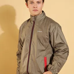 Dollar Men Mock Collar Solid Casual Bomber Jacket image 4