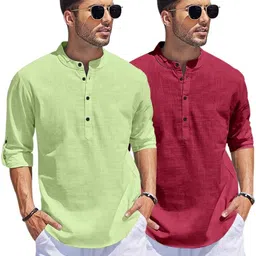 Bellstone Men Multi Cotton Solid Casual Shirts-image-53