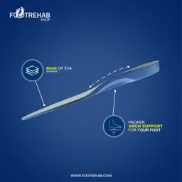 rehabease ARCH SUPPORT COMFORT INSOLE PU, PU Foam Arch Orthotic, Sports, Regular Shoe Insole image 5