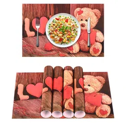 Kuber Industries Brown & Red 6 Pieces Printed Table Placemats image 3